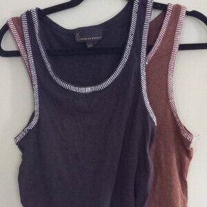 2 For the price of 1!! Rhinestone embellished tank tops 1 black, 1 brown